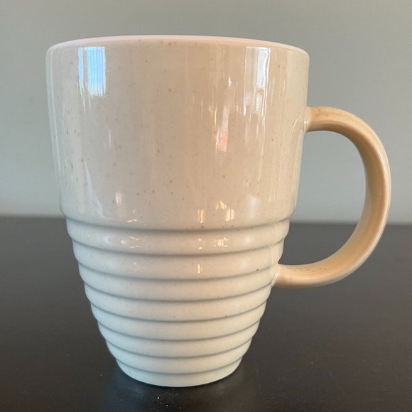 PFALTZGRAFF Cappuccino Pattern  Set of 2 Vintage Mugs Beige Speckled w/ Ribbing - Picture 5 of 12